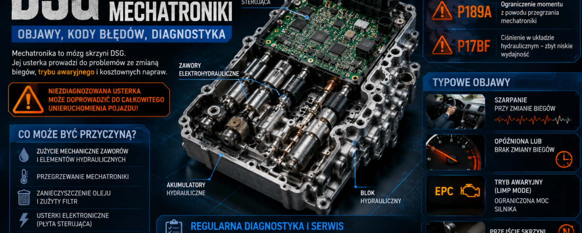 Mechatronika DSG — 10 objawów uszkodzenia