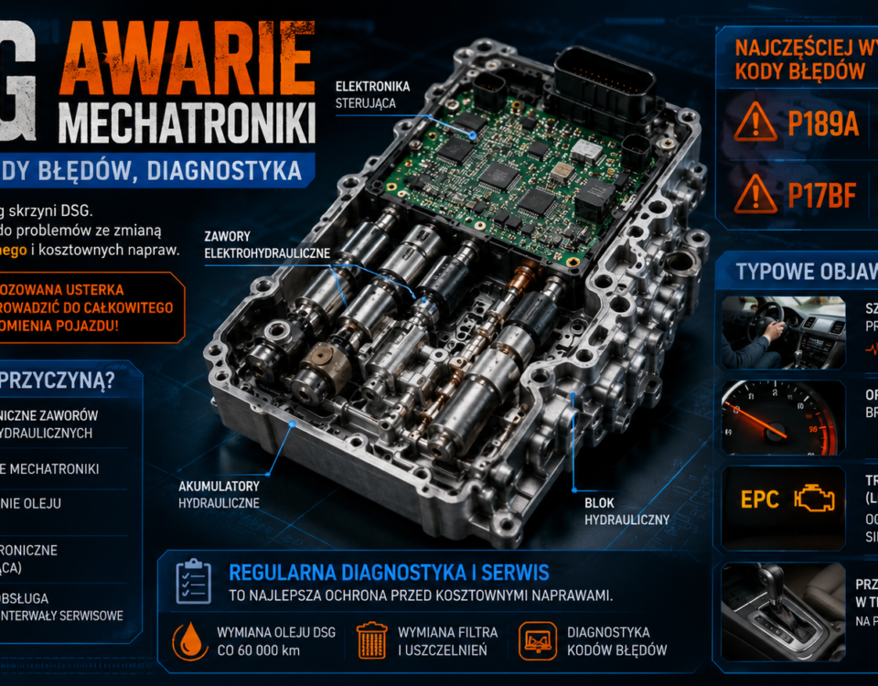 Mechatronika DSG — 10 objawów uszkodzenia